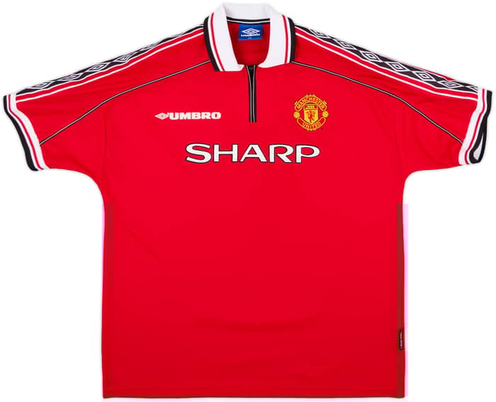 1998-00 Manchester United Home Shirt Beckham #7 - 8/10 - (XXL)