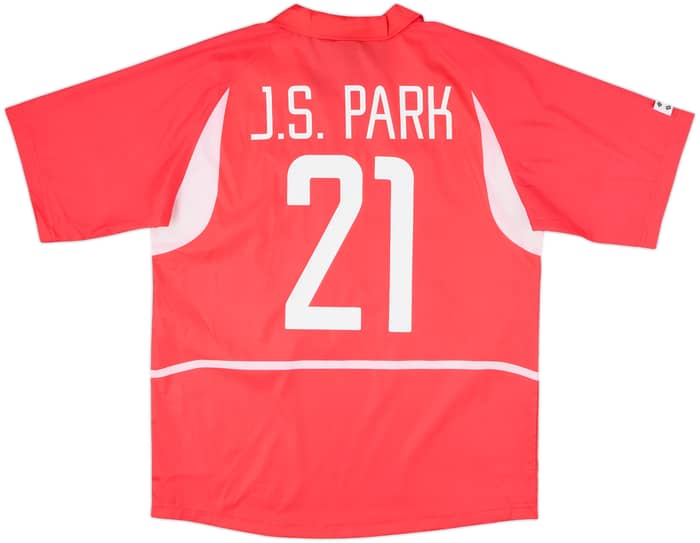 2002-03 South Korea Home Shirt J.S.Park #21 - 8/10 - (L)