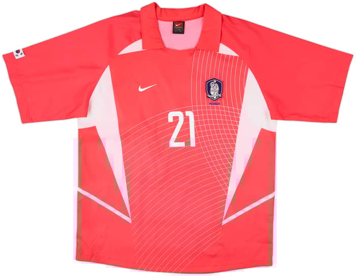 2002-03 South Korea Home Shirt J.S.Park #21 - 8/10 - (L)