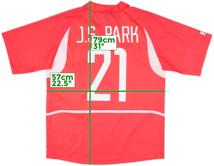 2002-03 South Korea Home Shirt J.S.Park #21 - 8/10 - (L)