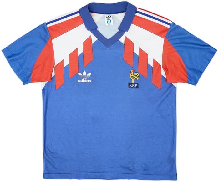 1990-92 France Home Shirt #11 - 8/10 - (L)
