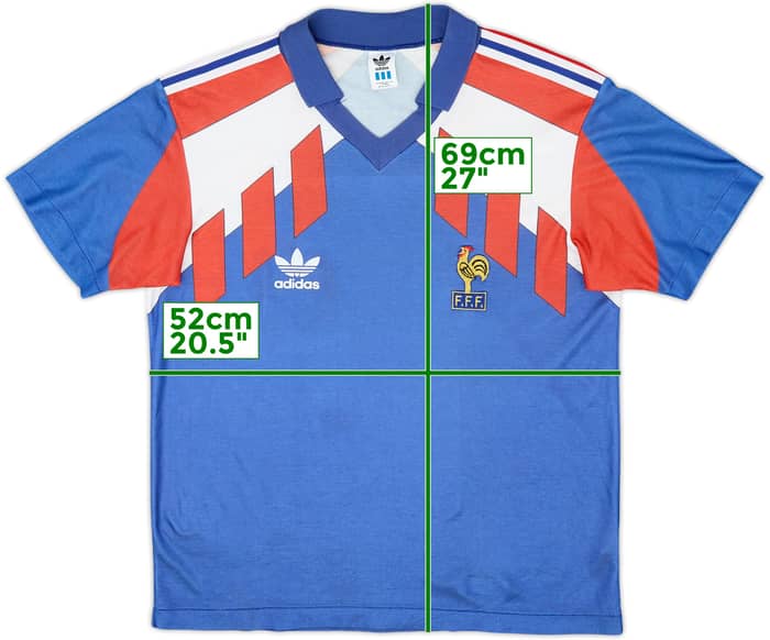 1990-92 France Home Shirt #11 - 8/10 - (L)