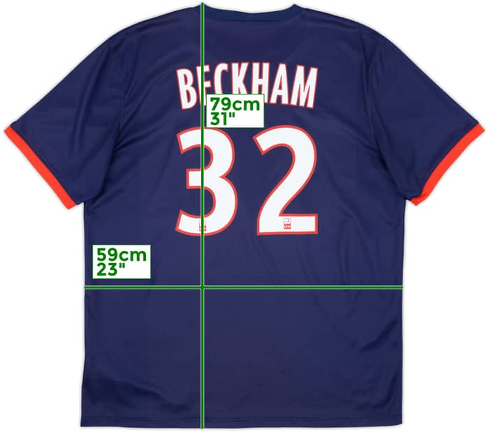 2013-14 Paris Saint-Germain Home Shirt Beckham #32 - 8/10 - (XL)
