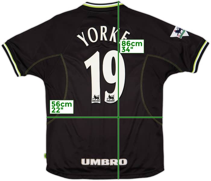 1998-99 Manchester United Third Shirt Yorke #19 - 8/10 - (L)