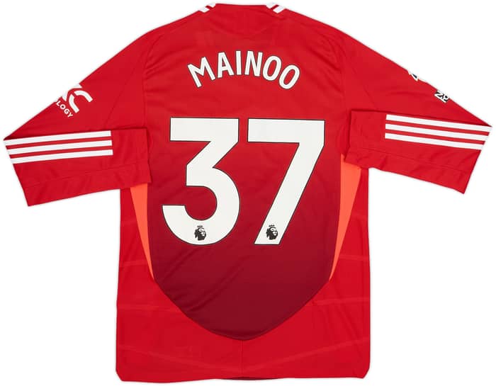 2024-25 Manchester United Authentic Home L/S Shirt Mainoo #37 (M)