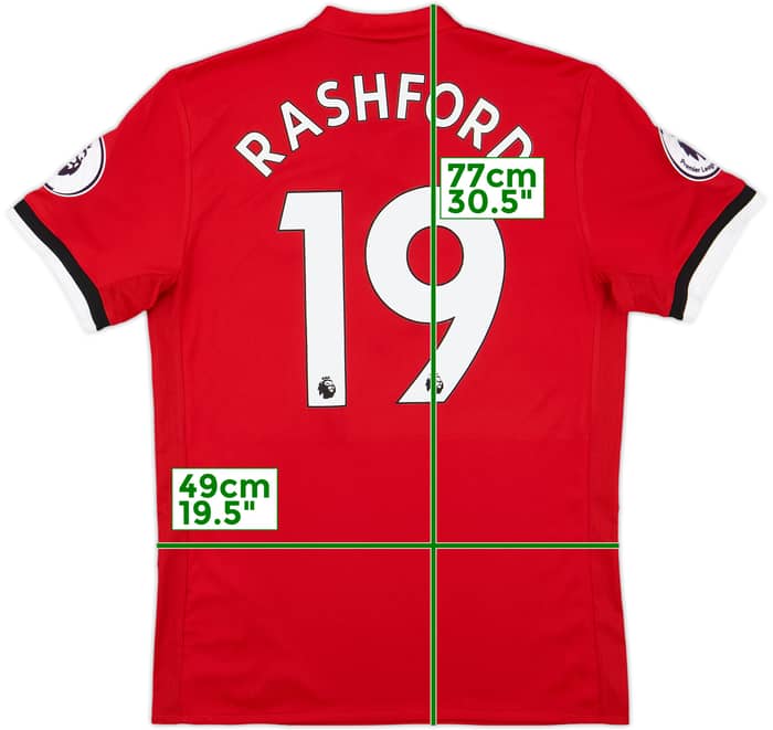 2017-18 Manchester United Home Shirt Rashford #19 - 7/10 - (M)