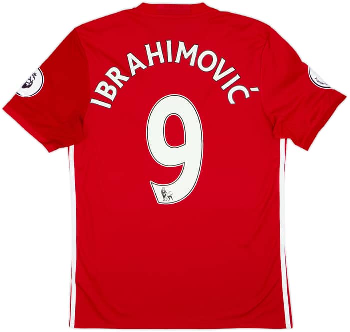 2016-17 Manchester United Home Shirt Ibrahimovic #9 - 9/10 - (M)
