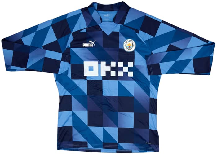 2022-23 Manchester City Puma Pre Match Sweat Top - 6/10 - (L)