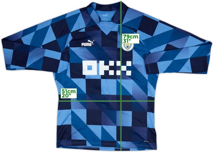 2022-23 Manchester City Puma Pre Match Sweat Top - 6/10 - (L)