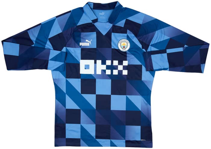 2022-23 Manchester City Puma Pre Match Sweat Top - 10/10 - (L)