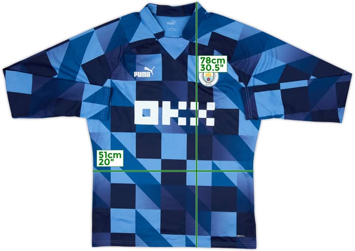 2022-23 Manchester City Puma Pre Match Sweat Top - 10/10 - (L)
