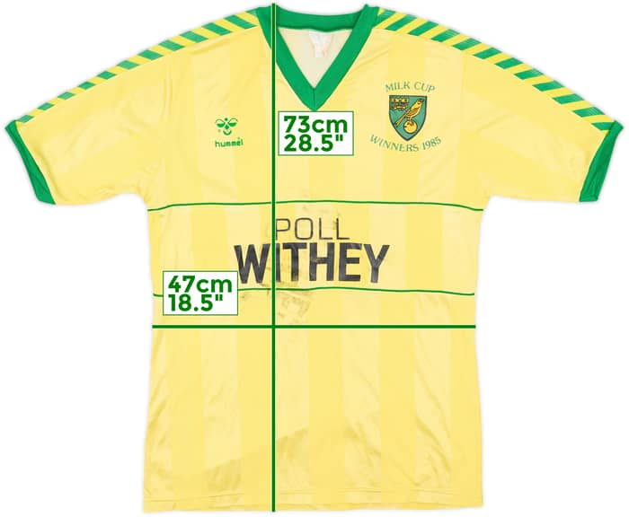 1985-86 Norwich Home Shirt - 5/10 - (M)
