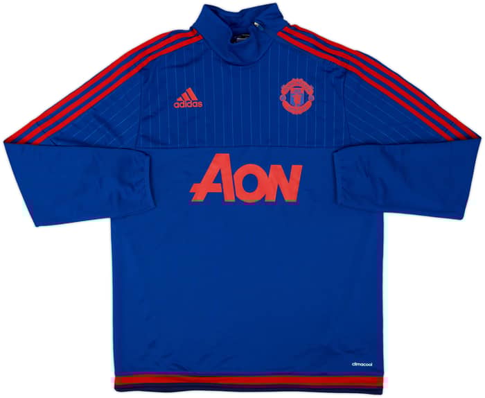 2015-16 Manchester United adidas 1/4 Zip Drill Top - 10/10 - (L)