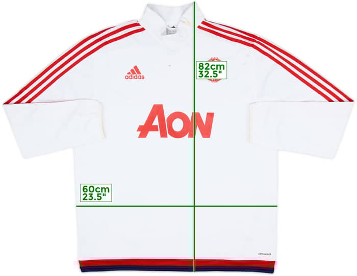 2015-16 Manchester United adidas 1/4 Zip Drill Top - 6/10 - (XL)