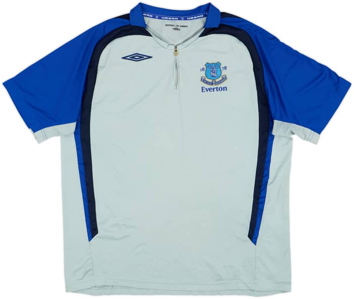 2005-06 Everton Umbro 1/4 Zip Polo Shirt - 5/10 - (L)
