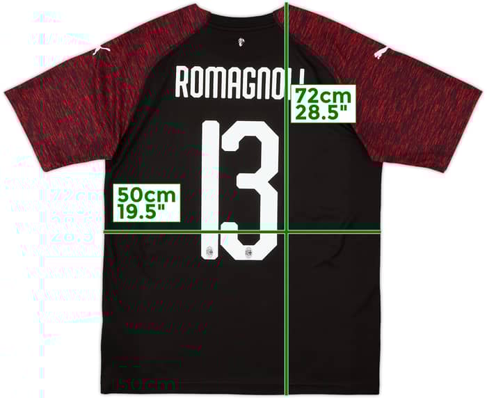 2018-19 AC Milan Third Shirt Romagnoli #13 - 7/10 - (M)