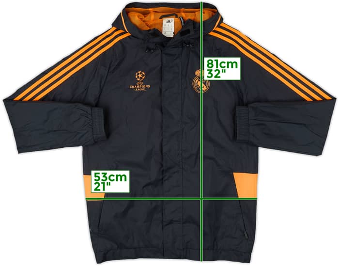 2013-14 Real Madrid adidas CL Hooded Rain Jacket - 5/10 - (M/L)