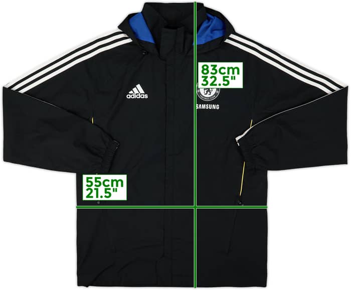 2011-12 Chelsea adidas Hooded Rain Jacket - 8/10 - (M)