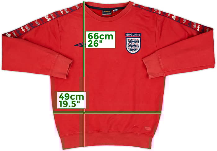 2006-08 England Umbro Sweat Top - 6/10 - (M)