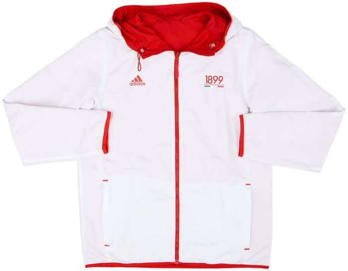 2010-11 AC Milan adidas Reversible Hooded Track Jacket - 8/10 - (L)