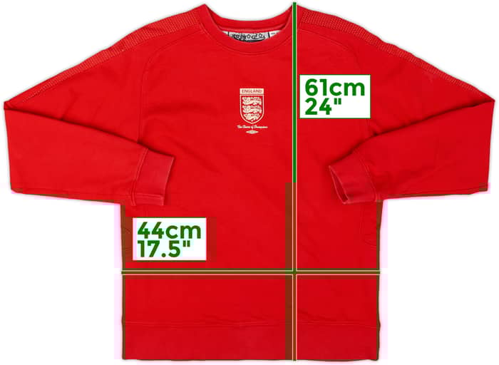 2004-06 England Umbro Sweat Top - 9/10 - (XL.Boys)