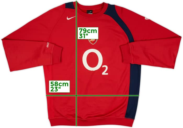 2004-05 Arsenal Nike Sweat Top - 6/10 - (XL)