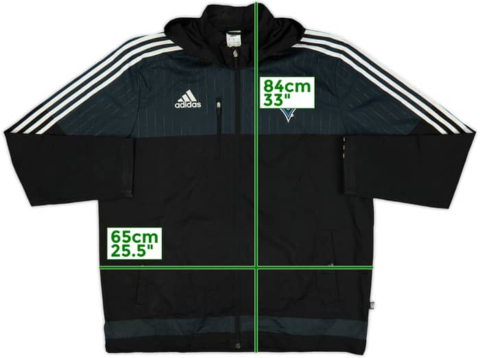 2014-15 Seattle Sounders adidas Hooded Rain Jacket - 7/10 - (XL)
