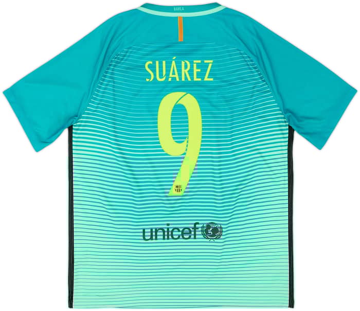 2016-17 Barcelona Third Shirt Suarez #9 - 8/10 - (L)
