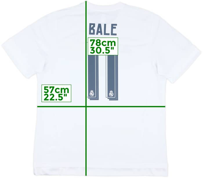 2015-16 Real Madrid Home Shirt Bale #11 - 7/10 - (XL)