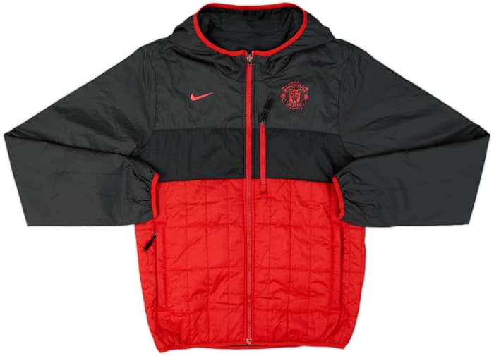2012-13 Manchester United Nike Reversible Hooded Rain Coat - 8/10 - (S)