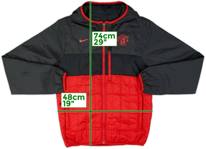 2012-13 Manchester United Nike Reversible Hooded Rain Coat - 8/10 - (S)
