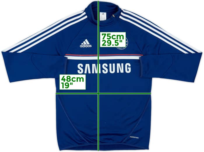 2013-14 Chelsea adidas 1/4 Zip Sweat Top - 6/10 - (M)