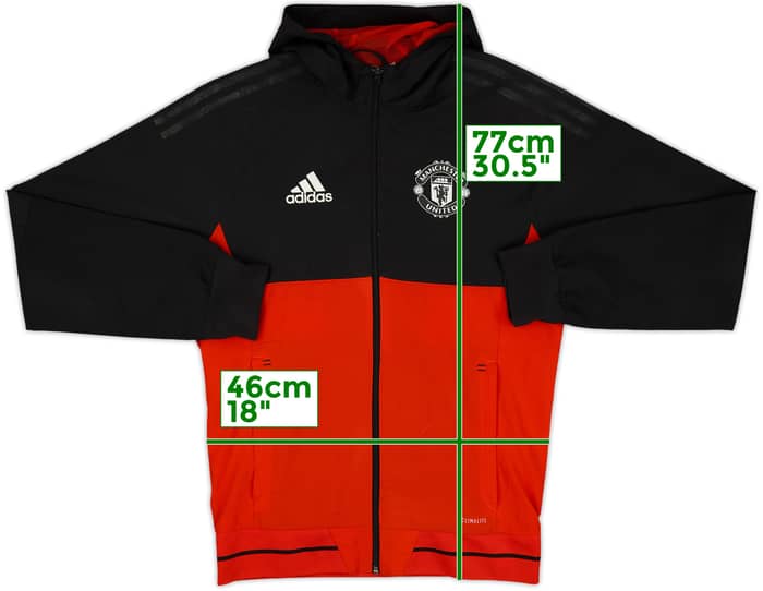 2017-18 Manchester United adidas Hooded Track Jacket - 4/10 - (S)