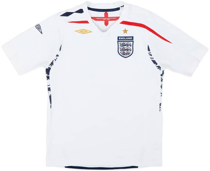 2005-07 England Home Shirt - 8/10 - (M.Boys)