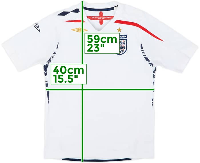 2005-07 England Home Shirt - 8/10 - (M.Boys)