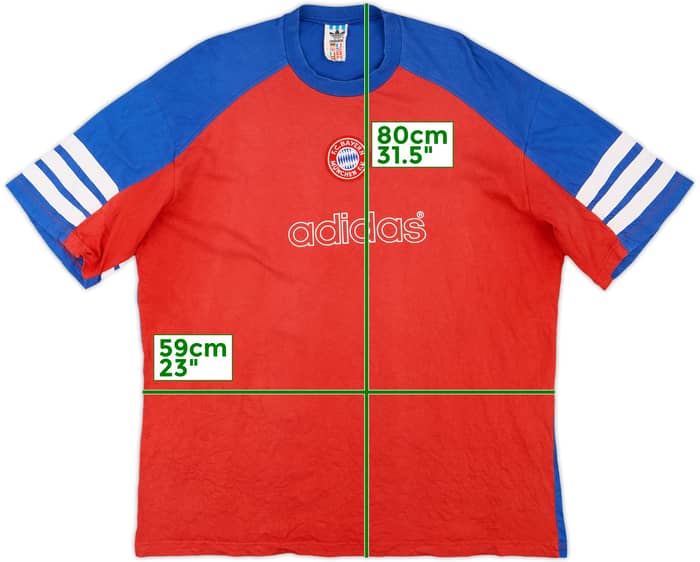 1995-96 Bayern Munich adidas Cotton Tee - 7/10 - (L)