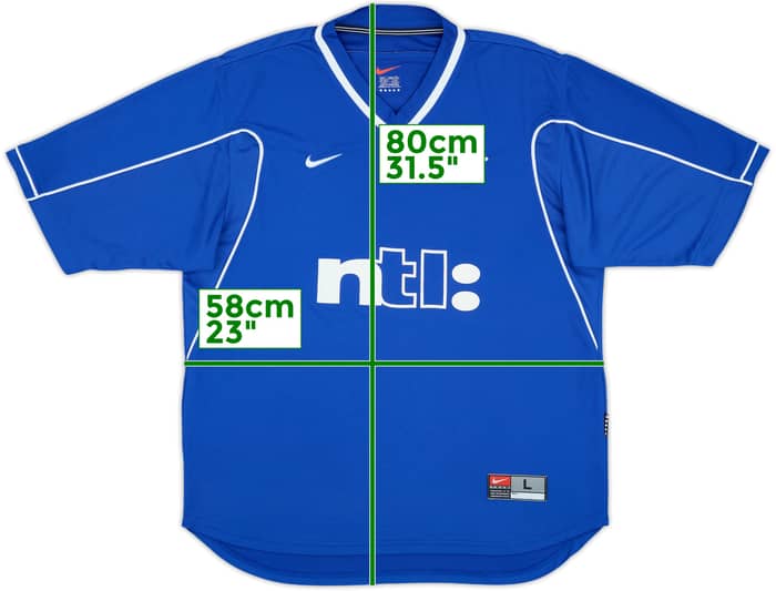 1999-01 Rangers Home Shirt - 8/10 - (L)