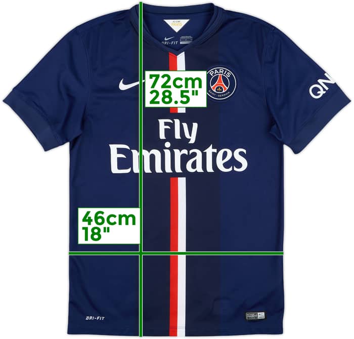 2014-15 Paris Saint-Germain Home Shirt #9 - 7/10 - (S)