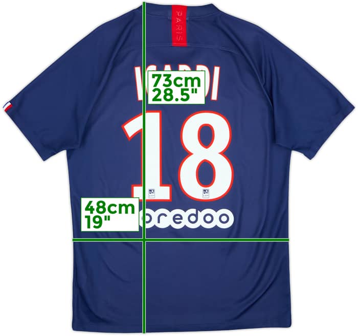 2019-20 Paris Saint-Germain Home Shirt Icardi #18 - 7/10 - (M)