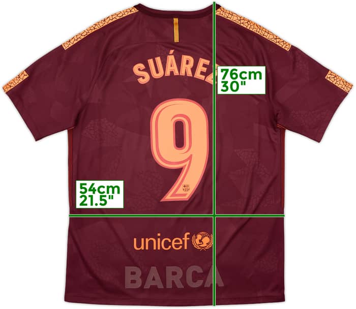 2017-18 Barcelona Third Shirt Suarez #9 - 8/10 - (L)