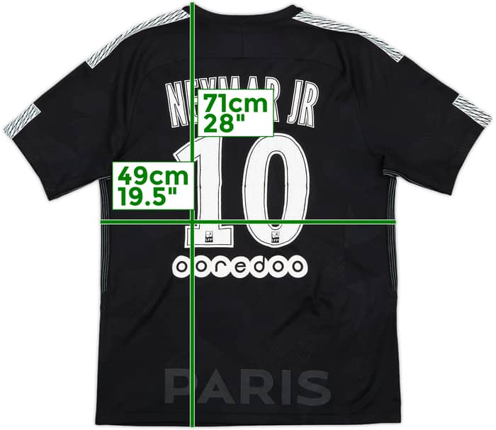 2017-18 Paris Saint-Germain Third Shirt Neymar Jr #10 - 6/10 - (M)