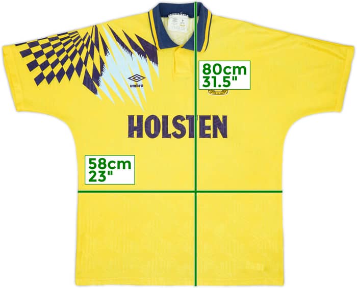 1991-95 Tottenham Away Shirt - 5/10 - (XXL)