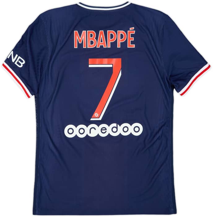 2020-21 Paris Saint-Germain Authentic Home Shirt Mbappe #7 - 9/10 - (S)