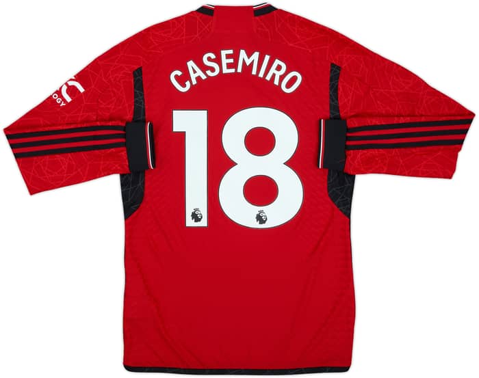 2023-24 Manchester United Authentic Home L/S Shirt Casemiro #18 (M)