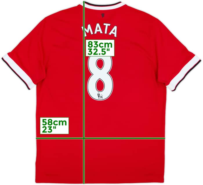 2014-15 Manchester United Home Shirt Mata #8 - 9/10 - (XL)