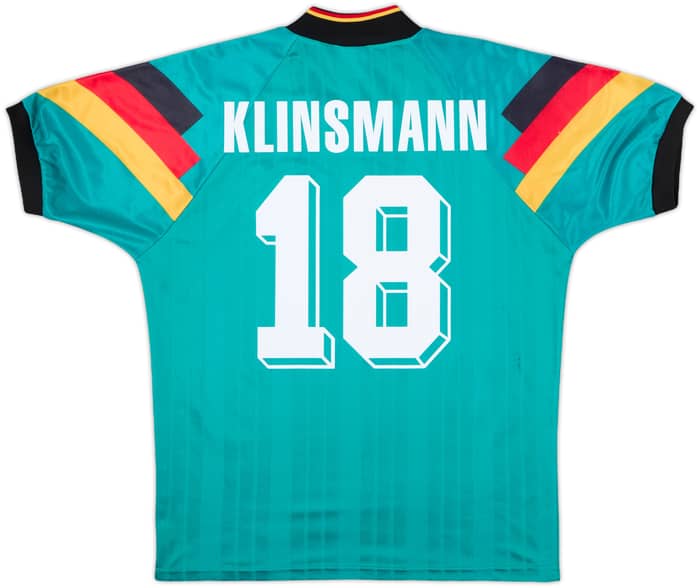 1992-94 Germany Away Shirt Klinsmann #18 - 8/10 - (M)