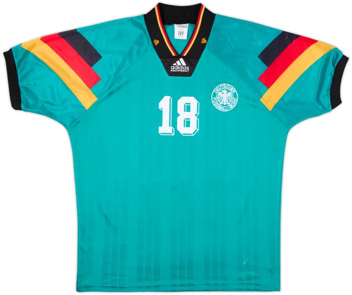 1992-94 Germany Away Shirt Klinsmann #18 - 8/10 - (M)