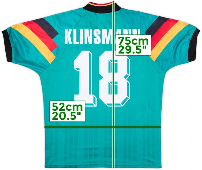 1992-94 Germany Away Shirt Klinsmann #18 - 8/10 - (M)