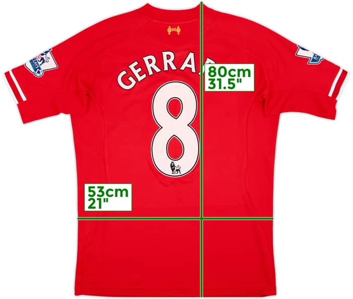 2013-14 Liverpool Home Shirt Gerrard #8 - 6/10 - (L)
