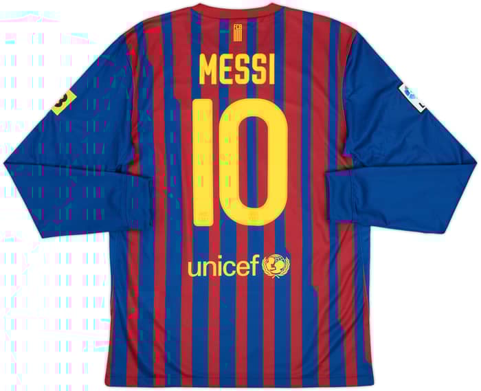 2011-12 Barcelona Home L/S Shirt Messi #10 - 10/10 - (M)